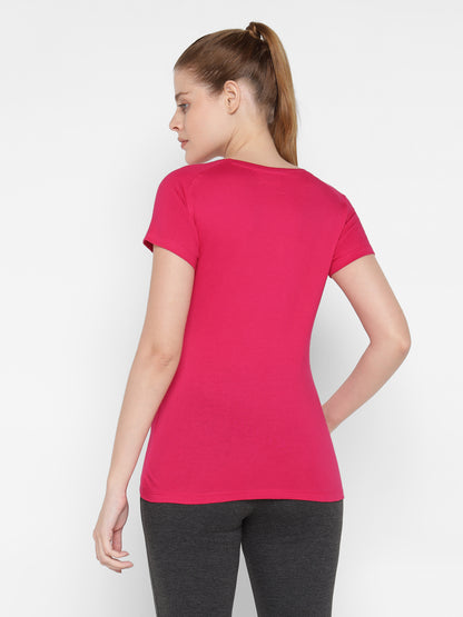 Appulse Women's Short Sleeve Round Neck Bottom Cross Over T-Shirt | Women | Premium Cotton | Activewear | Athleisure