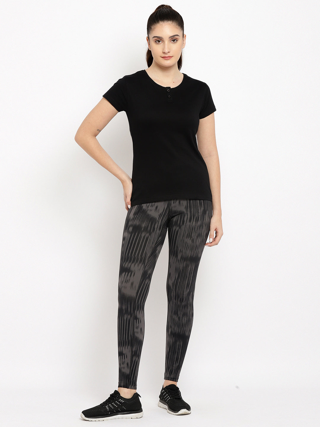 Ap'pulse Women's Short Sleeve Henley Tshirt