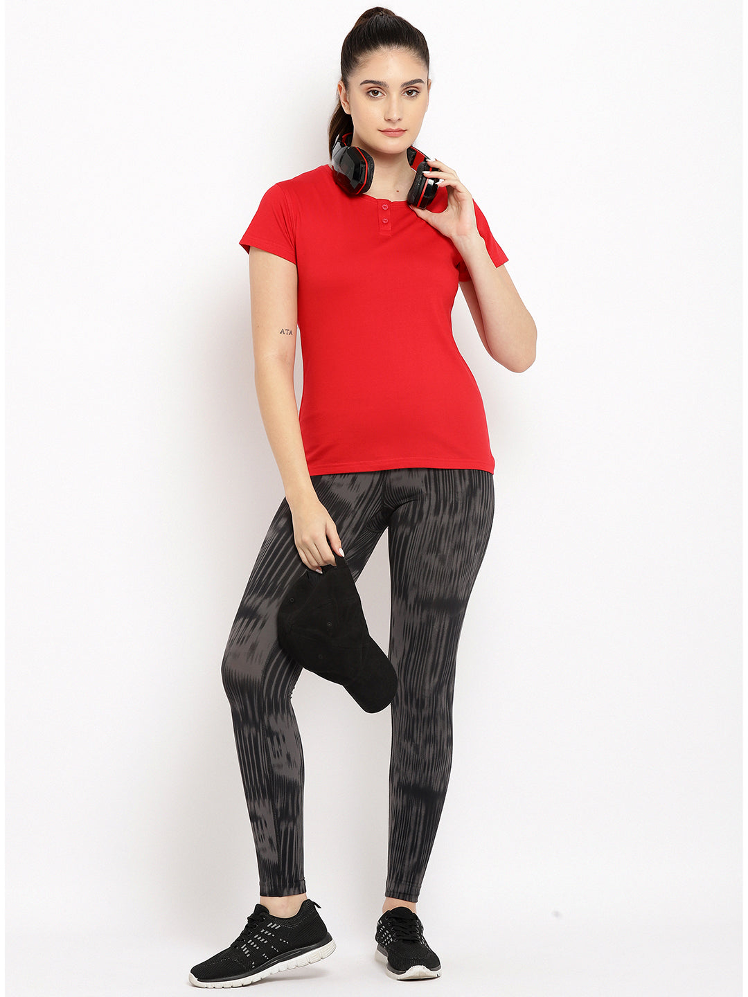 Ap'pulse Women's Short Sleeve Henley Tshirt