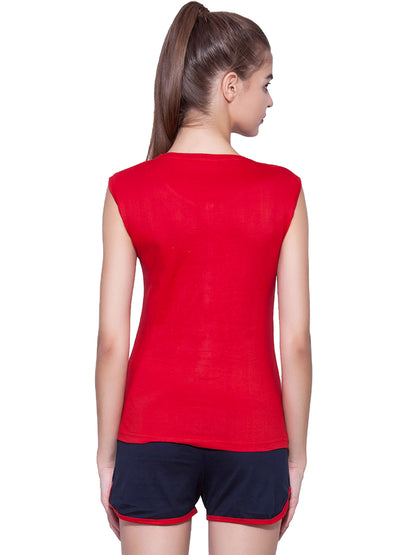 Appulse Women's Sleeveless Henley T-Shirt | Women | Premium Cotton | Activewear | Athleisure