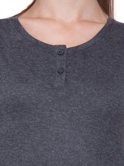 Appulse Women's Sleeveless Henley T-Shirt | Women | Premium Cotton | Activewear | Athleisure