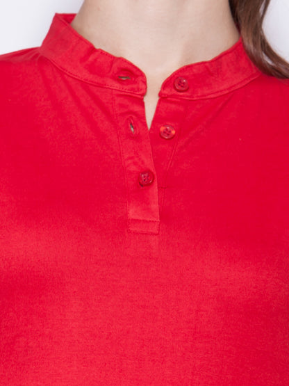Appulse Women's Long Sleeve Mandarin Polo T-Shirt | Women | Premium Cotton | Activewear | Athleisure