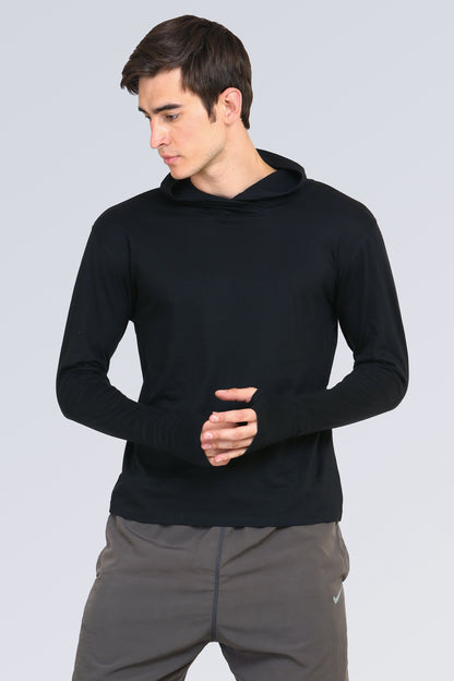 Appulse Men's Hooded Thumb Hole T-Shirt | Men | Premium Cotton | Activewear | Athleisure