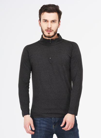 Appulse Men's 1/4 High Neck Zipper Raglan T-Shirt | Men | Premium Cotton | Activewear | Athleisure