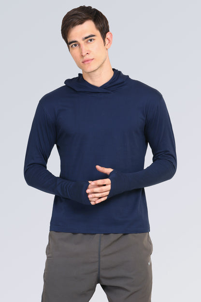 Appulse Men's Hooded Thumb Hole T-Shirt | Men | Premium Cotton | Activewear | Athleisure