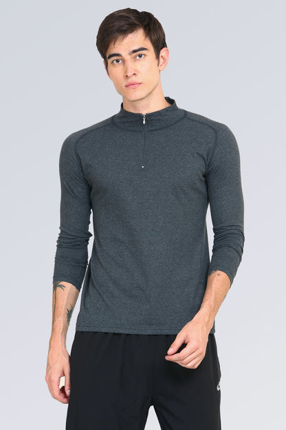 Appulse Men's 1/4 High Neck Zipper Raglan T-Shirt | Men | Premium Cotton | Activewear | Athleisure