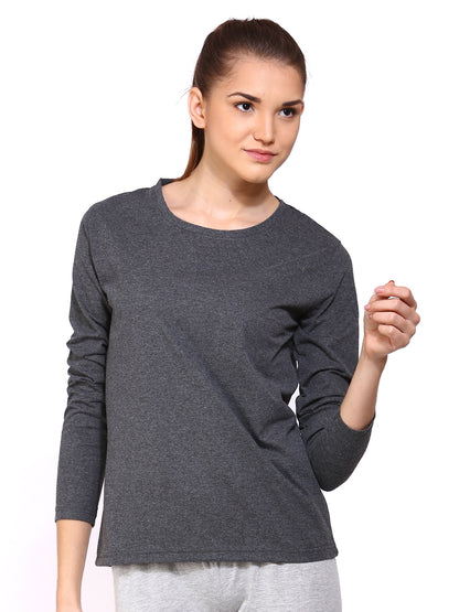Appulse Women's Long Sleeve Round Neck T-Shirt | Women | Premium Cotton | Activewear | Athleisure