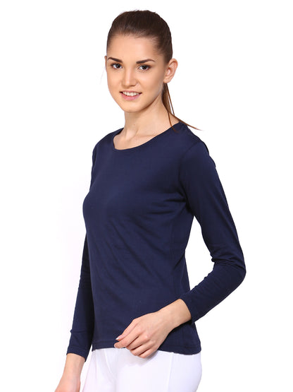 Appulse Women's Long Sleeve Round Neck T-Shirt | Women | Premium Cotton | Activewear | Athleisure