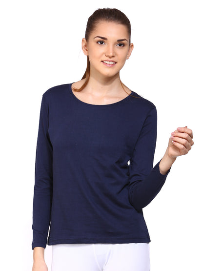 Appulse Women's Long Sleeve Round Neck T-Shirt | Women | Premium Cotton | Activewear | Athleisure