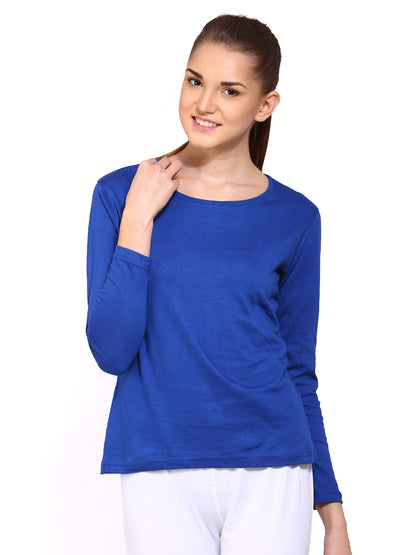 Appulse Women's Long Sleeve Round Neck T-Shirt | Women | Premium Cotton | Activewear | Athleisure