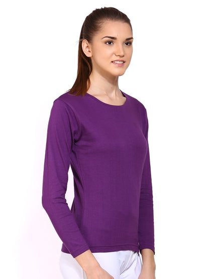 Appulse Women's Long Sleeve Round Neck T-Shirt | Women | Premium Cotton | Activewear | Athleisure