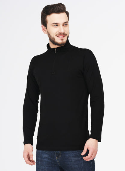 Appulse Men's 1/4 High Neck Zipper Raglan T-Shirt | Men | Premium Cotton | Activewear | Athleisure