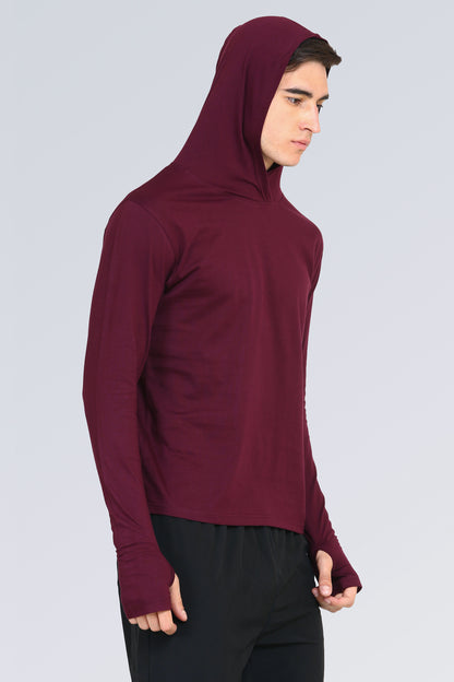 Appulse Men's Hooded Thumb Hole T-Shirt | Men | Premium Cotton | Activewear | Athleisure