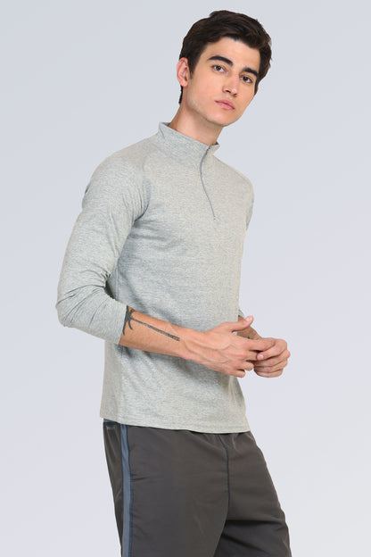 Appulse Men's 1/4 High Neck Zipper Raglan T-Shirt | Men | Premium Cotton | Activewear | Athleisure