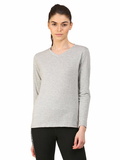 Appulse Women's Long Sleeve V neck T-Shirt | Women | Premium Cotton | Activewear | Athleisure