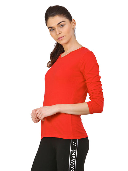 Appulse Women's Long Sleeve V neck T-Shirt | Women | Premium Cotton | Activewear | Athleisure