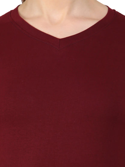 Appulse Women's Long Sleeve V neck T-Shirt | Women | Premium Cotton | Activewear | Athleisure