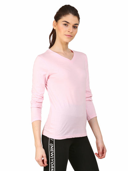 Appulse Women's Long Sleeve V neck T-Shirt | Women | Premium Cotton | Activewear | Athleisure