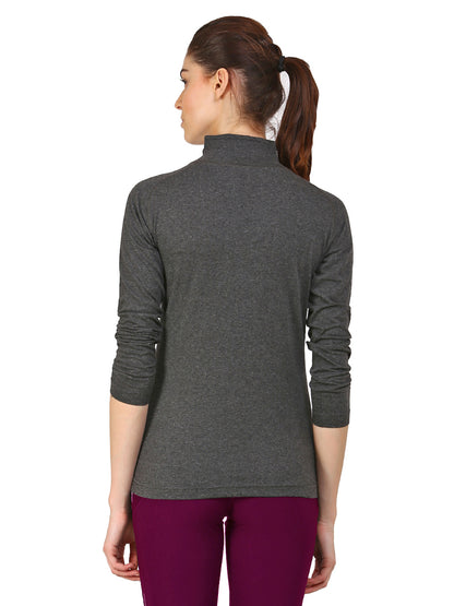 Appulse Women's 1/4 Zip High Neck Raglan T-Shirt | Women | Premium Cotton | Activewear | Athleisure