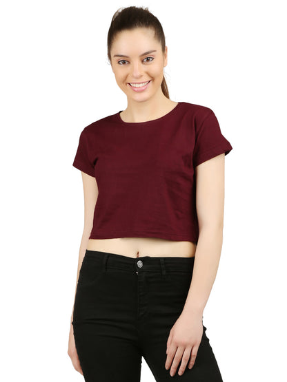 Appulse Women's Short Sleeve Crop Top | Women | Premium Cotton | Activewear | Athleisure