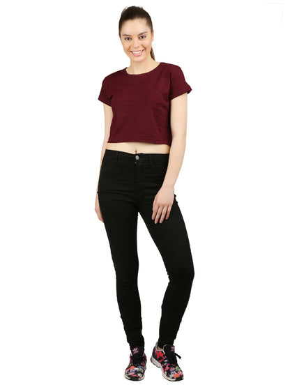 Appulse Women's Short Sleeve Crop Top | Women | Premium Cotton | Activewear | Athleisure