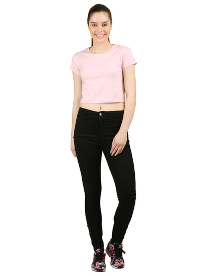 Appulse Women's Short Sleeve Crop Top | Women | Premium Cotton | Activewear | Athleisure