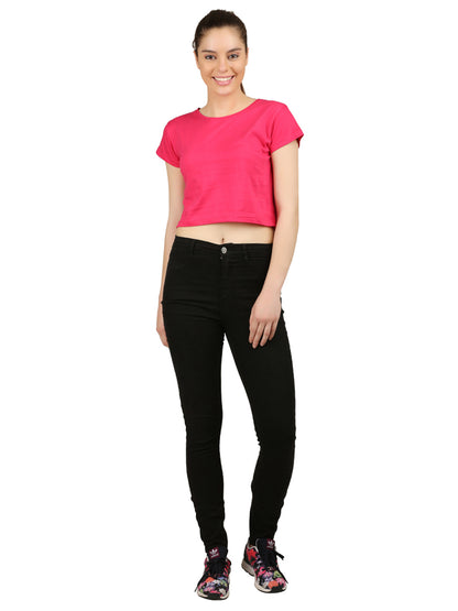 Appulse Women's Short Sleeve Crop Top | Women | Premium Cotton | Activewear | Athleisure