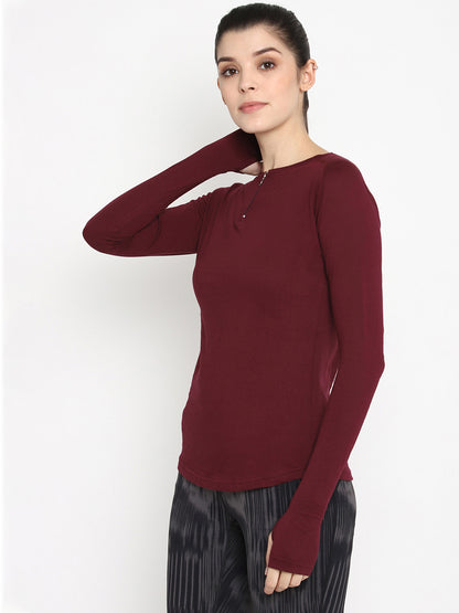 Appulse Women's Round Neck Zipper Long Sleeve T-Shirt | Women | Premium Cotton | Activewear | Athleisure