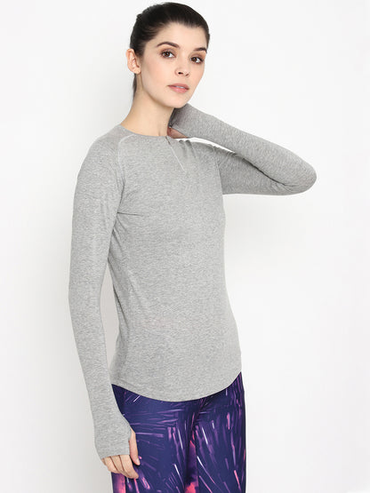 Appulse Women's Round Neck Zipper Long Sleeve T-Shirt | Women | Premium Cotton | Activewear | Athleisure