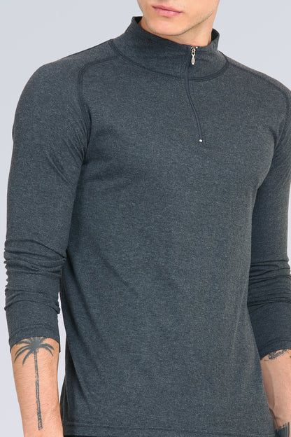 Appulse Men's 1/4 High Neck Zipper Raglan T-Shirt | Men | Premium Cotton | Activewear | Athleisure