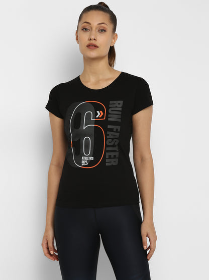 Appulse Women's Printed Sport T-Shirt | Women | Premium Cotton | Activewear | Athleisure