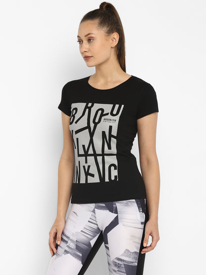 Appulse Women's Printed Sport T-Shirt | Women | Premium Cotton | Activewear | Athleisure