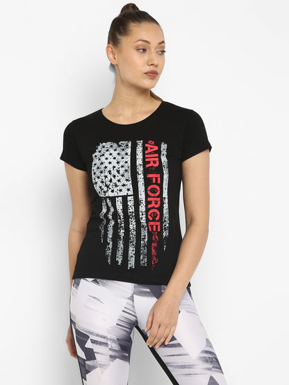 Appulse Women's Printed Sport T-Shirt | Women | Premium Cotton | Activewear | Athleisure