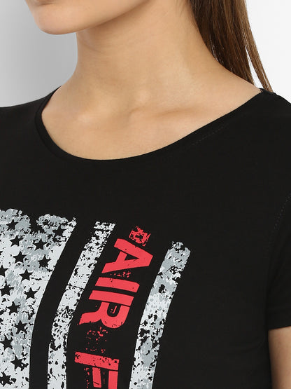 Appulse Women's Printed Sport T-Shirt | Women | Premium Cotton | Activewear | Athleisure