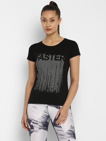 Appulse Women's Printed Sport T-Shirt | Women | Premium Cotton | Activewear | Athleisure
