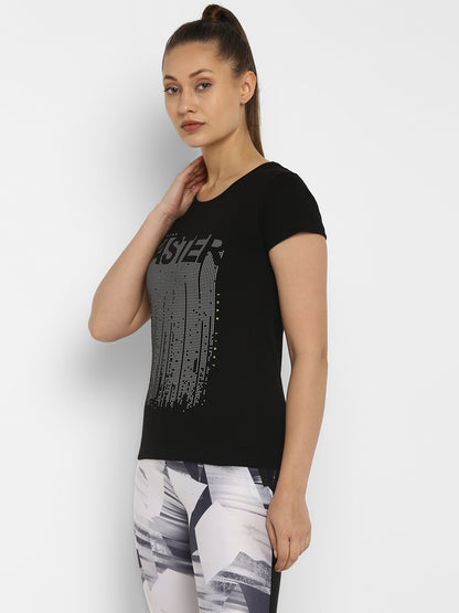 Appulse Women's Printed Sport T-Shirt | Women | Premium Cotton | Activewear | Athleisure