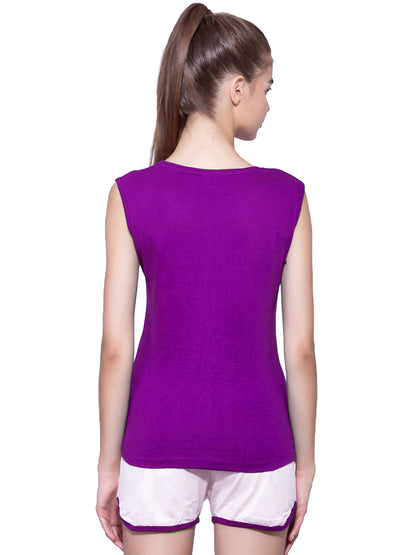 Appulse Women's Sleeveless Henley T-Shirt | Women | Premium Cotton | Activewear | Athleisure