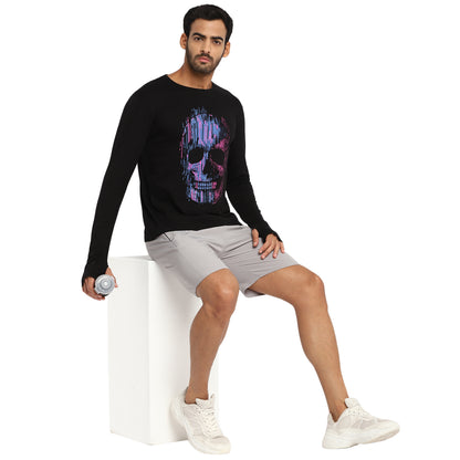 Appulse Men's Printed Long Sleeve Thumb Hole Round Neck T-Shirt | Men | Premium Cotton | Activewear | Athleisure