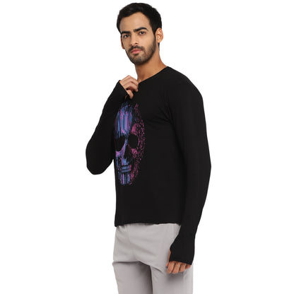 Appulse Men's Printed Long Sleeve Thumb Hole Round Neck T-Shirt | Men | Premium Cotton | Activewear | Athleisure