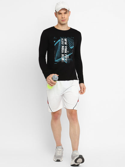Appulse Men's Round Neck Long Sleeve Printed T-Shirt | Men | Premium Cotton | Activewear | Athleisure