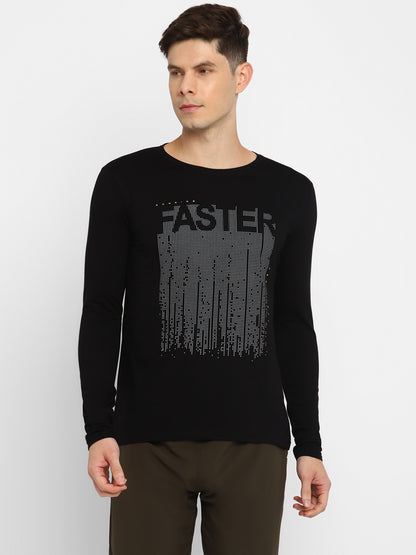 Appulse Men's Round Neck Long Sleeve Printed T-Shirt | Men | Premium Cotton | Activewear | Athleisure
