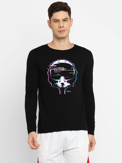 Appulse Men's Round Neck Long Sleeve Printed T-Shirt | Men | Premium Cotton | Activewear | Athleisure