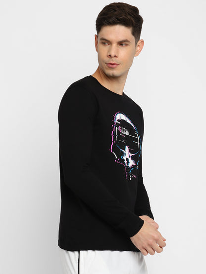 Appulse Men's Round Neck Long Sleeve Printed T-Shirt | Men | Premium Cotton | Activewear | Athleisure