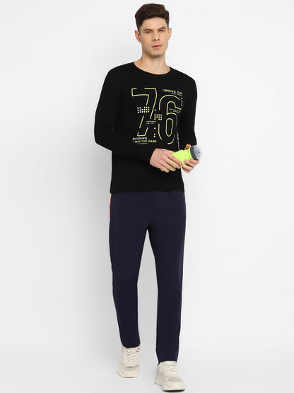 Appulse Men's Round Neck Long Sleeve Printed T-Shirt | Men | Premium Cotton | Activewear | Athleisure