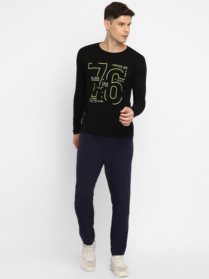 Appulse Men's Round Neck Long Sleeve Printed T-Shirt | Men | Premium Cotton | Activewear | Athleisure