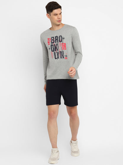 Appulse Men's Round Neck Long Sleeve Printed T-Shirt | Men | Premium Cotton | Activewear | Athleisure