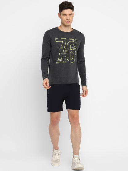 Appulse Men's Round Neck Long Sleeve Printed T-Shirt | Men | Premium Cotton | Activewear | Athleisure