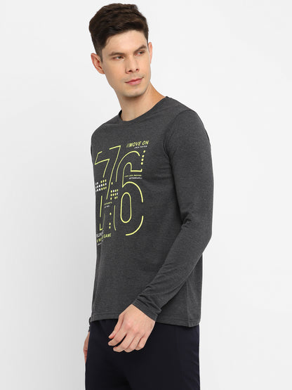 Appulse Men's Round Neck Long Sleeve Printed T-Shirt | Men | Premium Cotton | Activewear | Athleisure