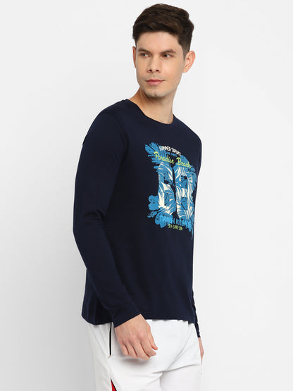 Appulse Men's Round Neck Long Sleeve Printed T-Shirt | Men | Premium Cotton | Activewear | Athleisure