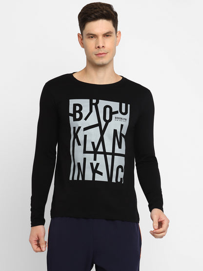 Appulse Men's Round Neck Long Sleeve Printed T-Shirt | Men | Premium Cotton | Activewear | Athleisure